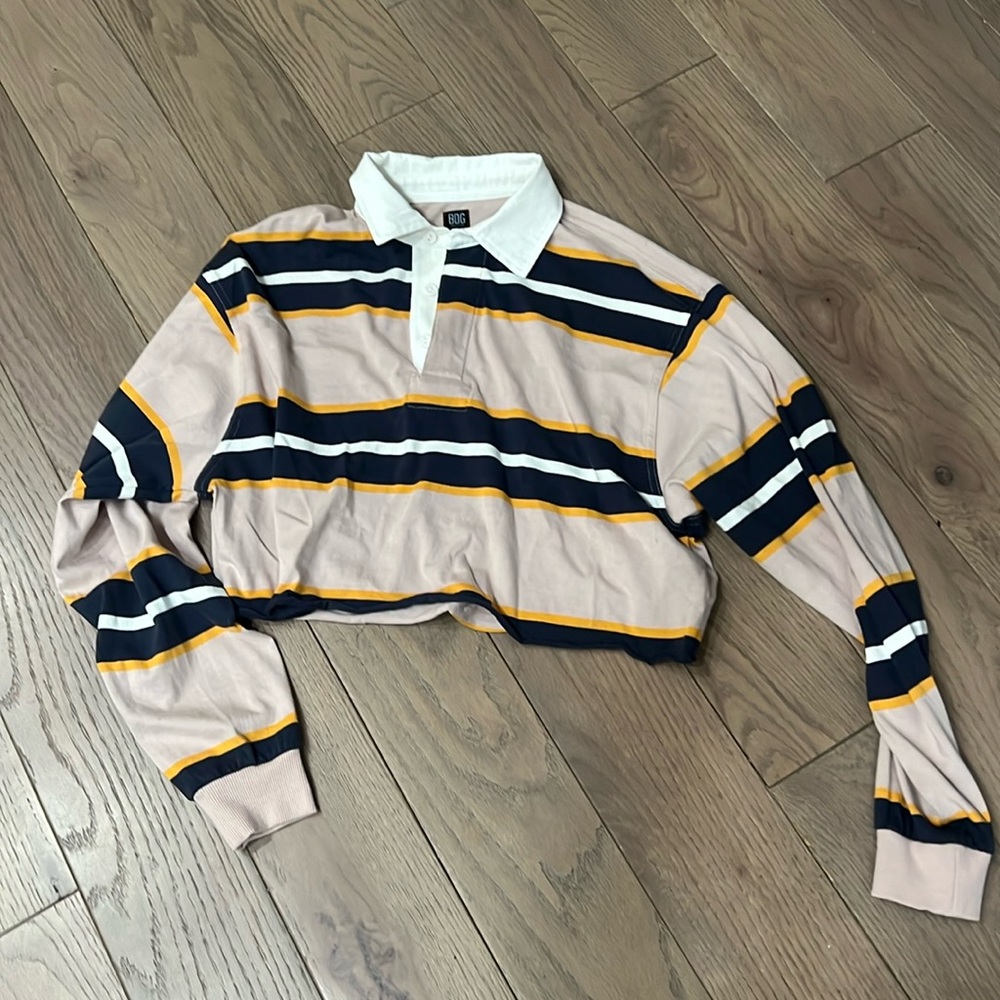 Urban outfitters crop rugby shirt, size s, NWOT